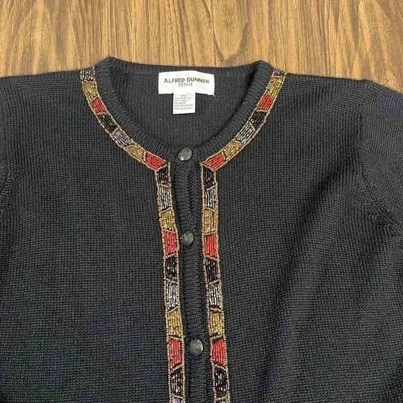 Alfred Dunner Women’s Petite Small Black Sweater - Picture 4 of 9